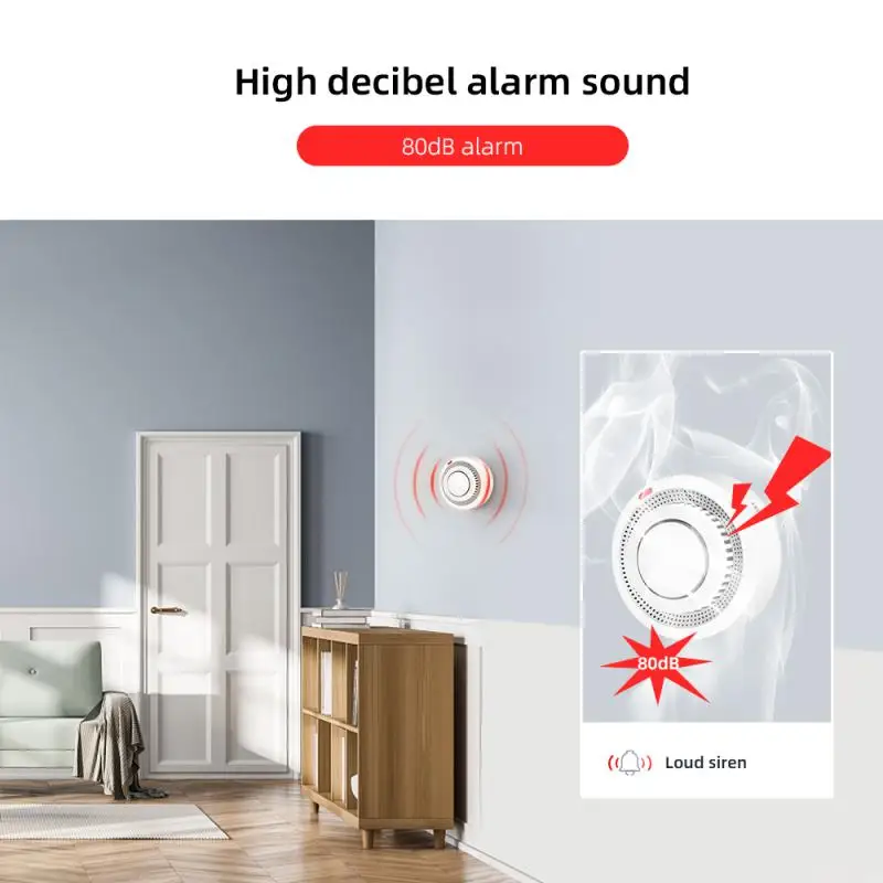 Imagem -02 - Tuya Smart Wifi Detector de Fumaça Alarme de Incêndio Som Progressivo Sensor Fotoelétrico Segurança Doméstica Automação para Smart Life