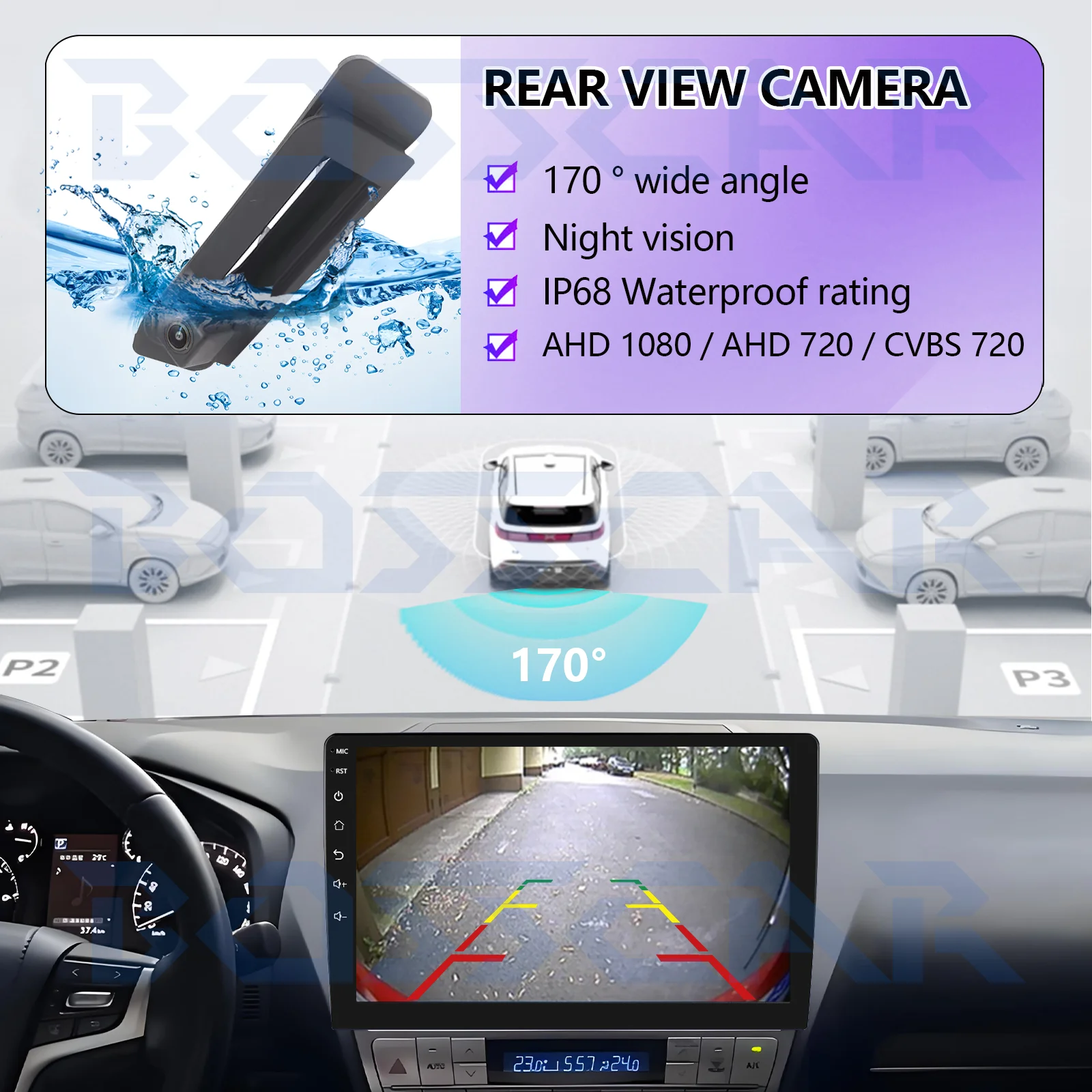 For Mercedes-Benz CLA Class C117 CLA180 CLA200 CLA220 CLA250 CLA45 AMG 2013~2018 AHD 1080P Car Reverse Trunk Handle Camera