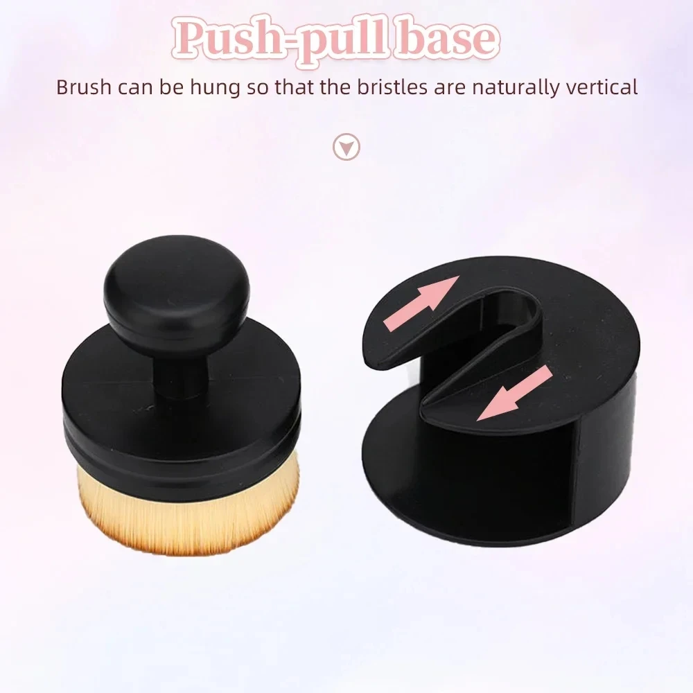 1Pc Seal Foundation Brush Push-Pull O Shape Seal Stamp Makeup Brushes Powder Blush Brush Liquid Cosmetic Make Up Brushes Set