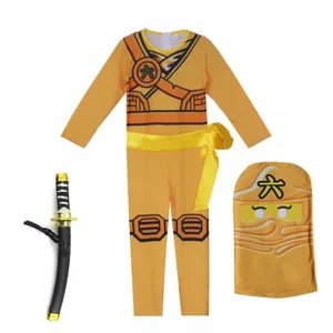 Ninja-le-kids advanced-erkek bebek ve kız bebek tulum seti, noel partisi, cadılar bayramı için en son rol yapma kostümü ninja'nın süper kahramanlar seti En çok satılan 12, güzel bir ninja-9 numara