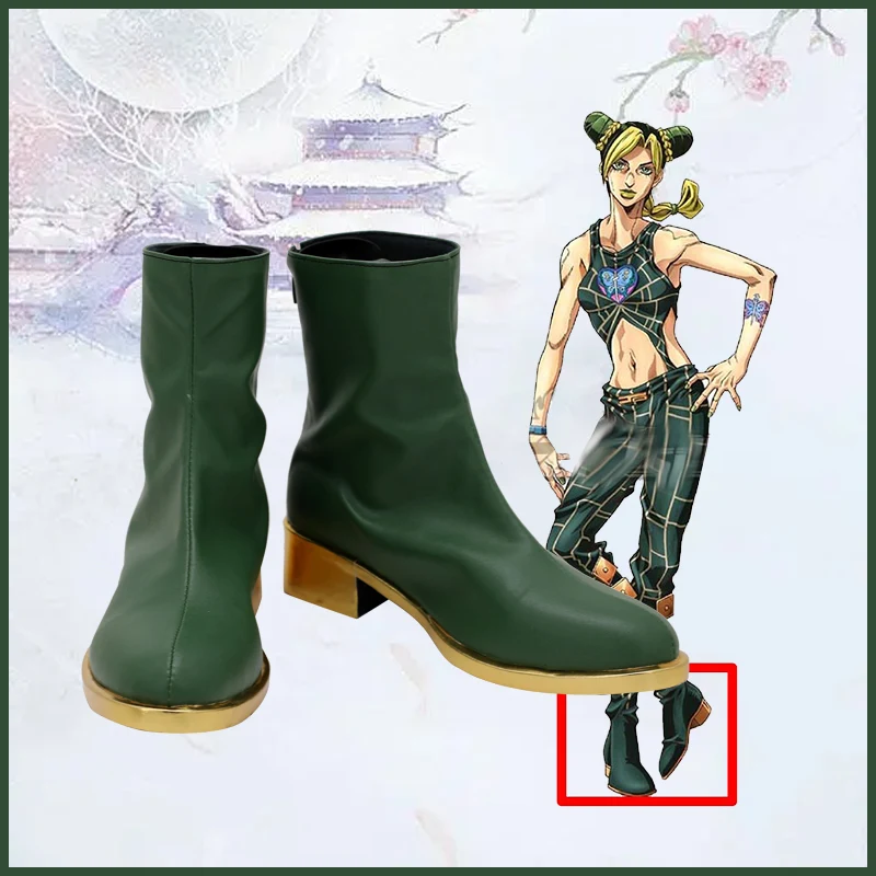 JoJo's Bizarre Adventure Jolyne Cujoh Cosplay Shoes PU Boots Halloween Cosplay Prop Custom Made