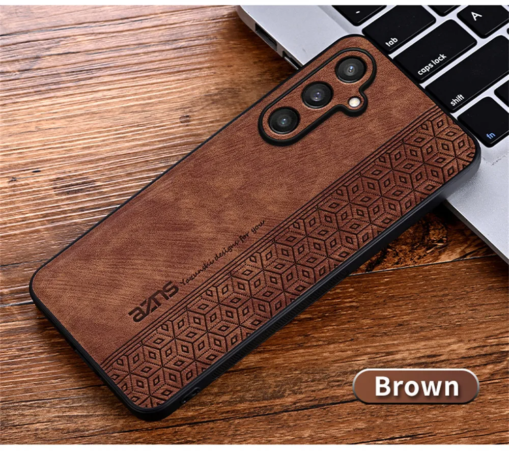 For Samsung Galaxy S24 Plus Back Cover Skin Feel Shockproof Leather Phone Case For Galaxy S24 Plus Coque Capa Bumper ケース