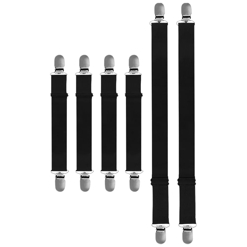 

6Pcs Adjustable Tablecloth Clips Elastic Bed Sheet Holders for Corners Home Office Travel Fastener Sheet Fasteners