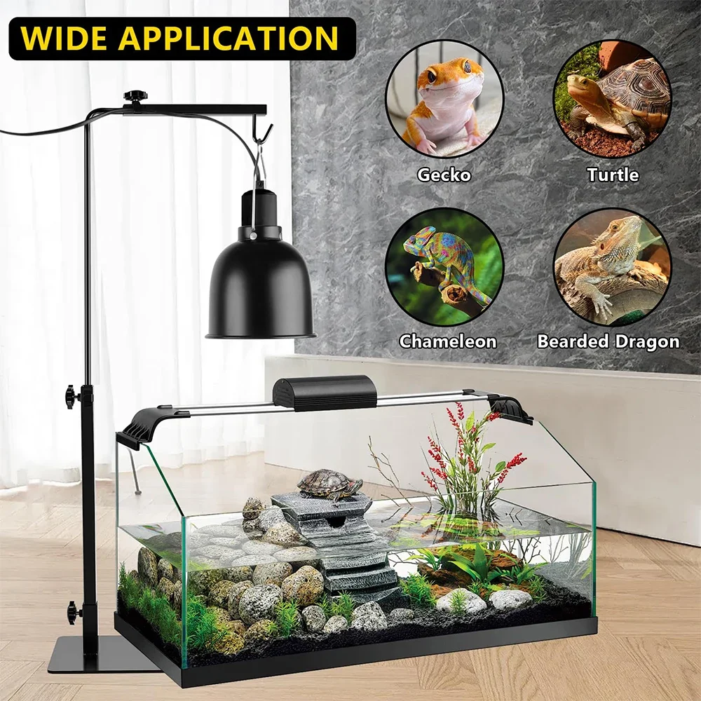

Reptile Heat Lampstand Turtle Breeding Tank Lizard Heat Lamp Stand Adjustable Floor Lampstand Light Accessories Suitable Reptile