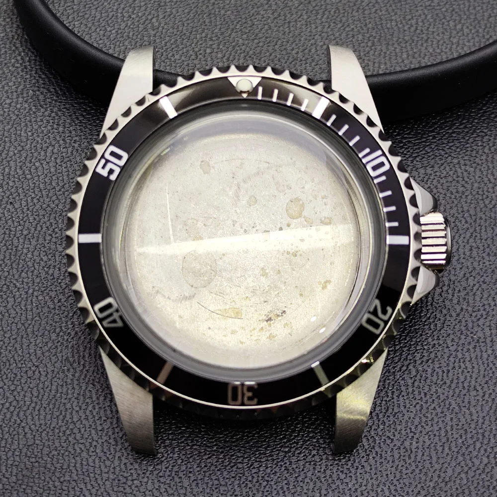 

39.5mm NH35 case SUB GMT 120-click Vintage Dome /plane Sapphire glass Watch Case For NH34 NH35 NH36 Movement Watch Accessories