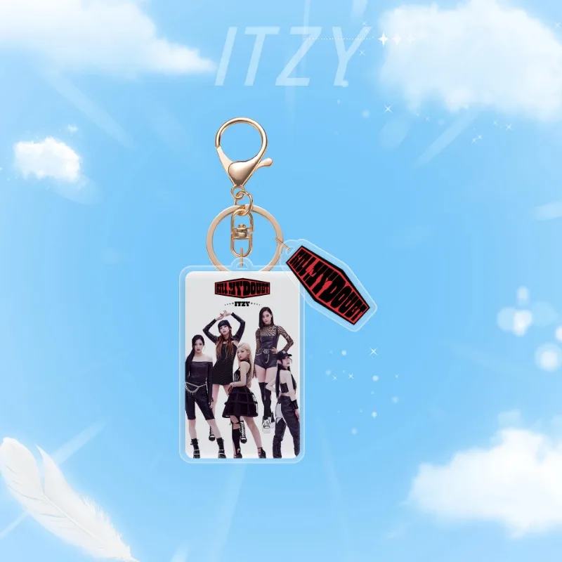 Kpop ITZY Acrylic Keychain New Album KILL MY DOUBT Pendant Yeji Lia Ryujin Chaeryeong Yuna Keyring Printing Bag Pendant Keyring