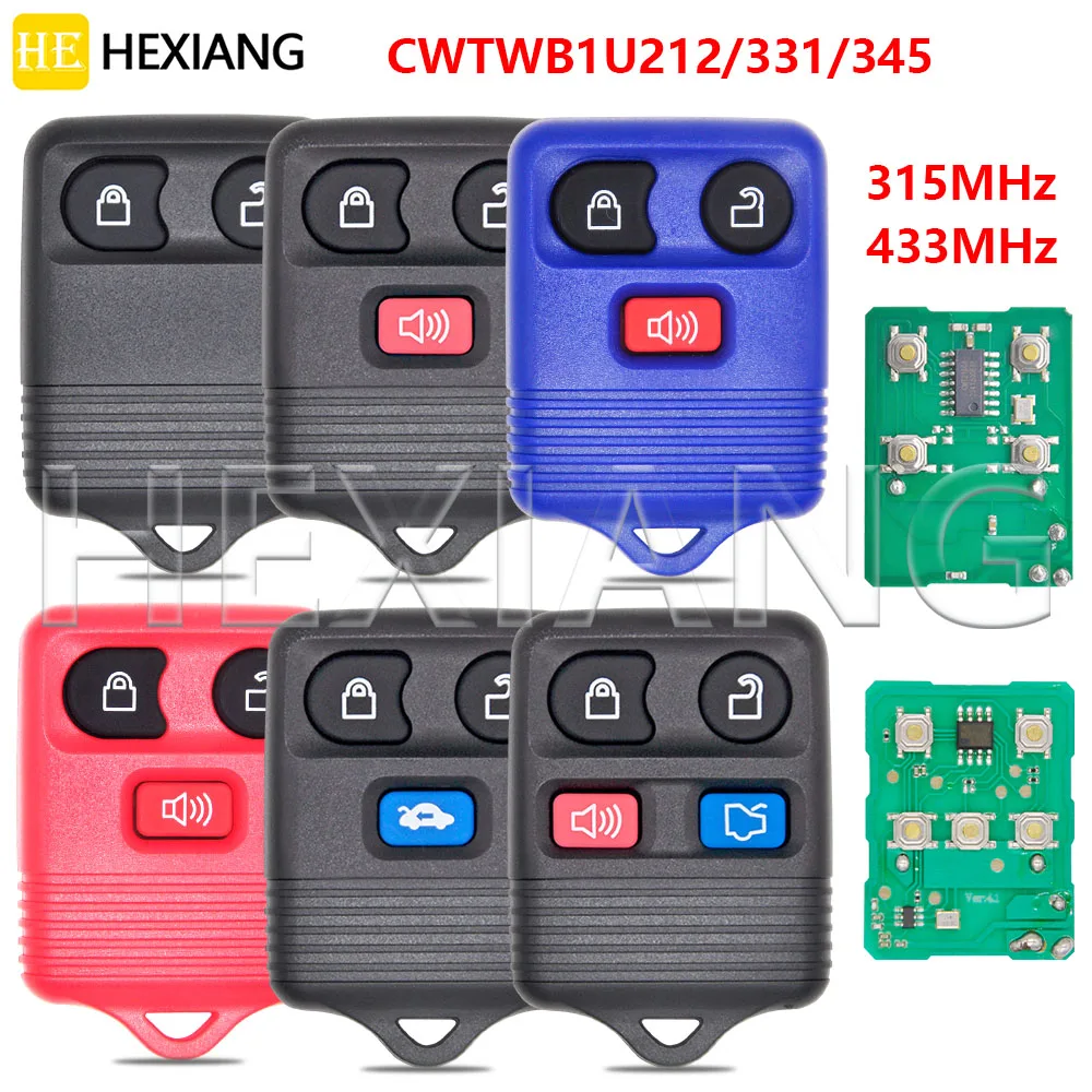 

HE CWTWB1U212/331/345 315MHz 433MHz Keyless Entry Car Remote Key For Ford Escape Explorer Mustang Focus F Series Lincoln Mazda