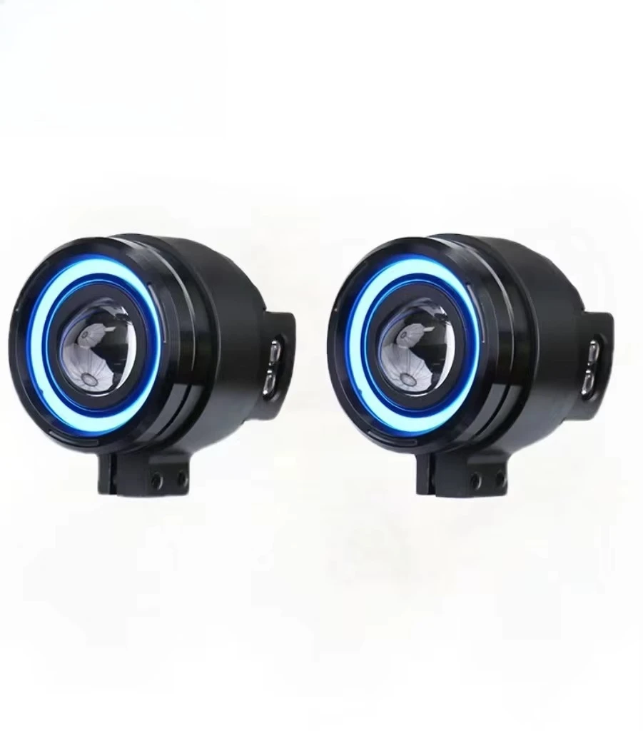 Scooter Accessory Front Headlight LED High Beam White Light Low Beam Yellow Light Aluminum Alloy IPX8 Waterproof 120W Motorcycle