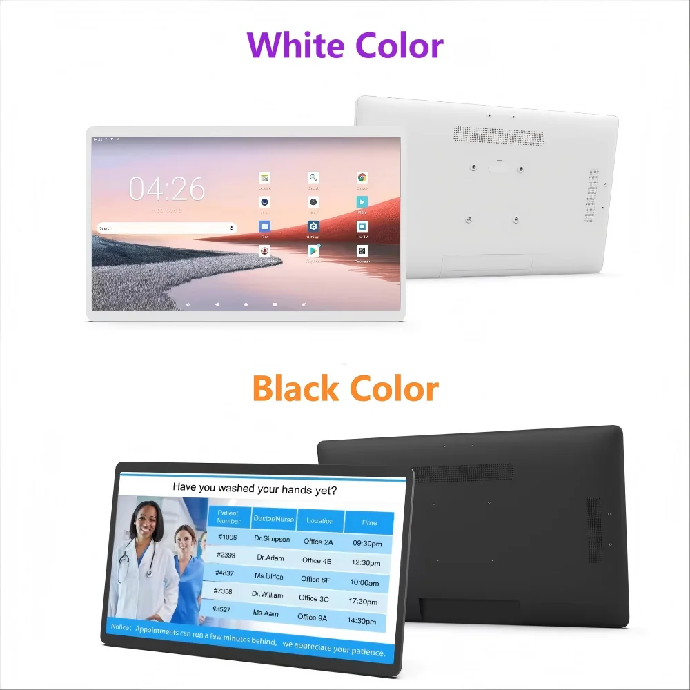 14 inch Android 12  Input Commerical Tablet, Wall Mount POE Smart Home Touch , 4G+32G KDS Kiosk Machine VESA Support