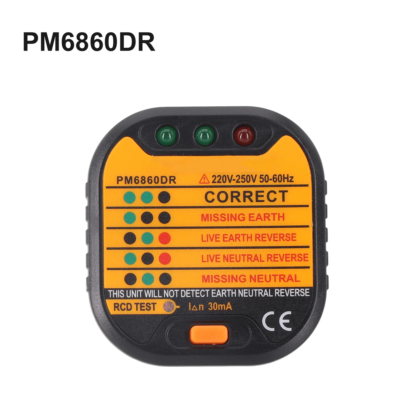 CATII V Circuit Polarity CATII V Circuit Polarity Voltage Outlet Socket Tester Detector GFCI RCD Test Function