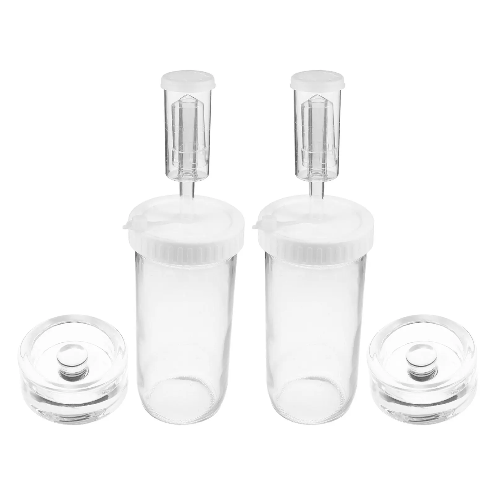 2Pcs Glass Fermentation Jar Airlock Wide Mouth Pickling Cucumbers Kimchi Sauerkraut Kitchen Transparent Jar Jars for Pickling