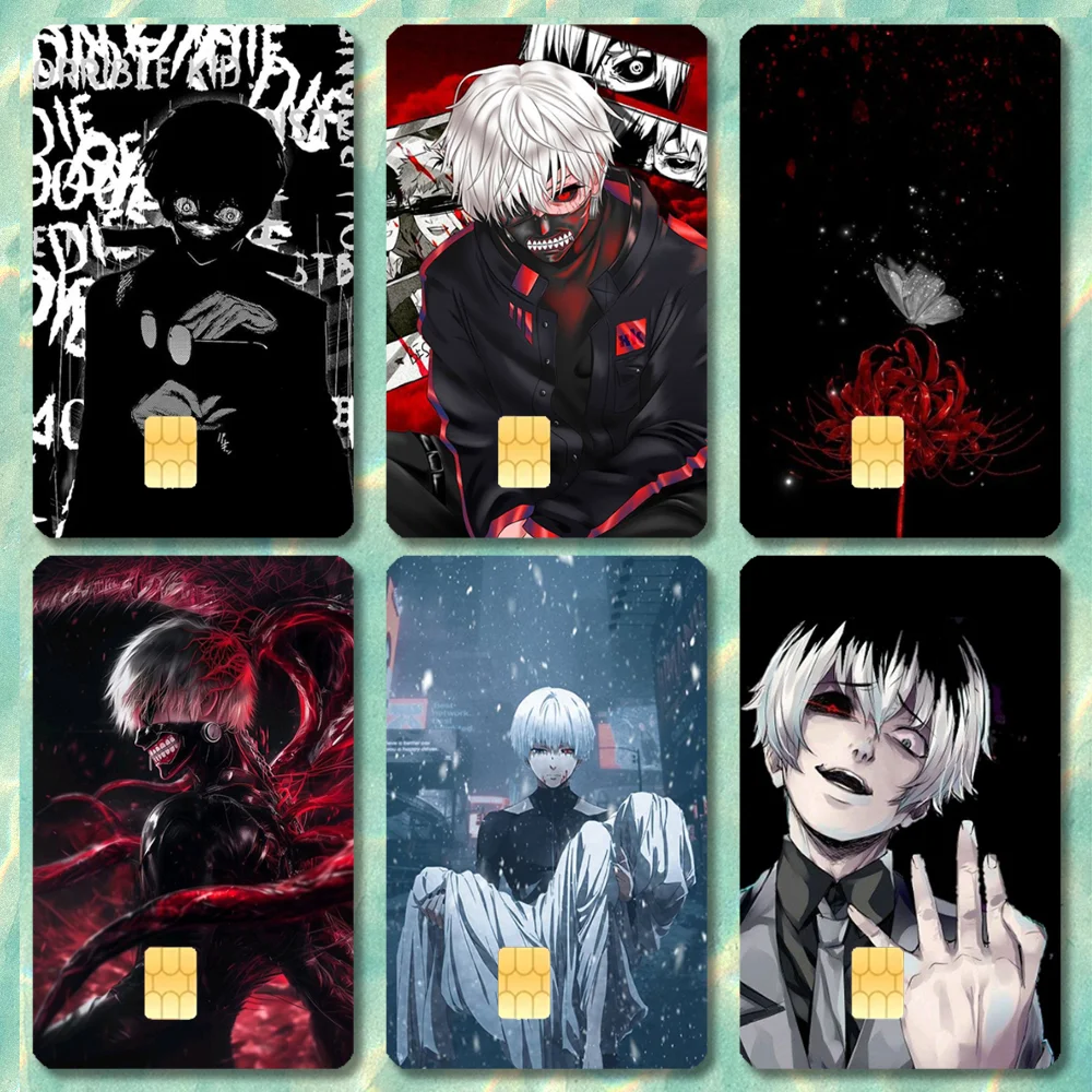 Ken Kaneki T-Tokyo G-Ghoul Stickers Credit Visa Debit Bank Charge Card Bus Metro Waterproof Sticker Decal Decoration