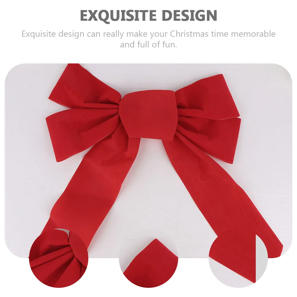 

12Pcs Soft Bowknot Christmas Tree Ornament Party Decoration Red Xmas Bowknot Decor Supplies Party Decor Supplies