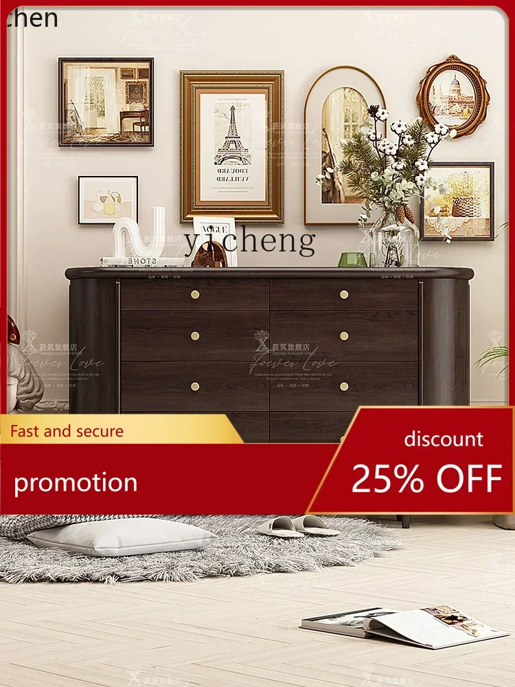 

ZMLretro eight-bucket cabinet multi-functional storage chest cabinet household small apartment chest large capacity