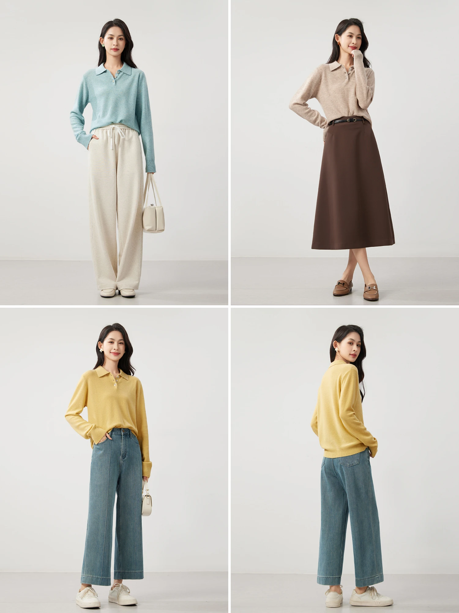 

Knowl Gold Bean, смесь шерсти, пряжа, девять цветов, шерсть Mijia, высококачественный модный женский вязаный свитер