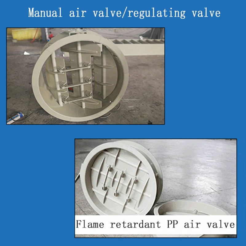 Fan Valve Flame Retardant PP Manual Valve Ventilation Duct Circular Straight Through Air Volume Control Valve