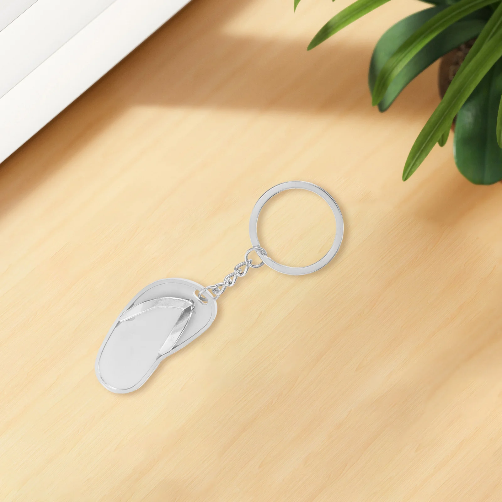 

2pcs Slippers Keychain Pendant For Bag Car Keys Phone Decor Durable Key Ring Hanging Ornament Portable Charm