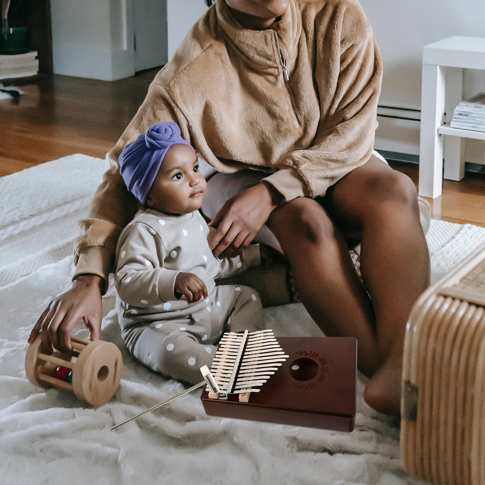 

Kalimba Thumb Instrument Keyboard Puano Music Accessories Musical Small Piano Hand Baby Outdoor Portable