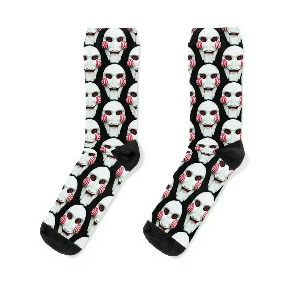 

Saw Mask Sticker Socks designer floor funny gift Socks For Man Women's