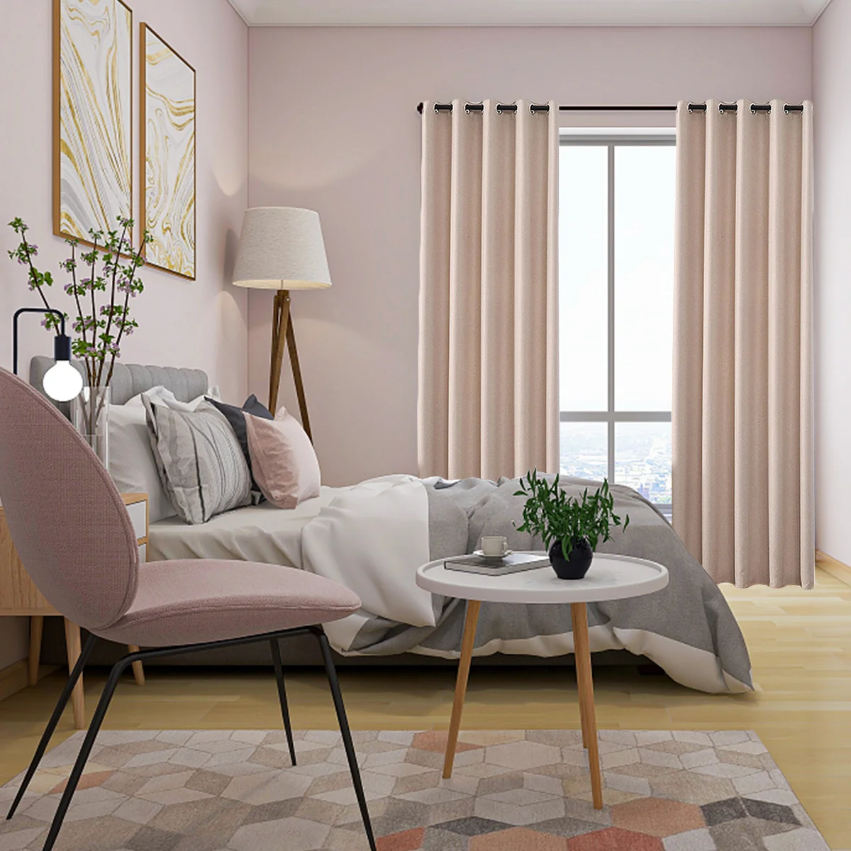 ستارة التعتيم الأرجواني الفانيلا الحرارية العازلة نافذة الستارة لغرفة النوم غرفة المعيشة ديكور المنزل ستارة الباب #2