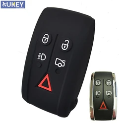 5 Button Silicone Car Remote Key Fob Shell Cover Case For Jaguar XK XF XJ8 XK8 XRR Skin Holder Protector 2007-2011 2012 2013