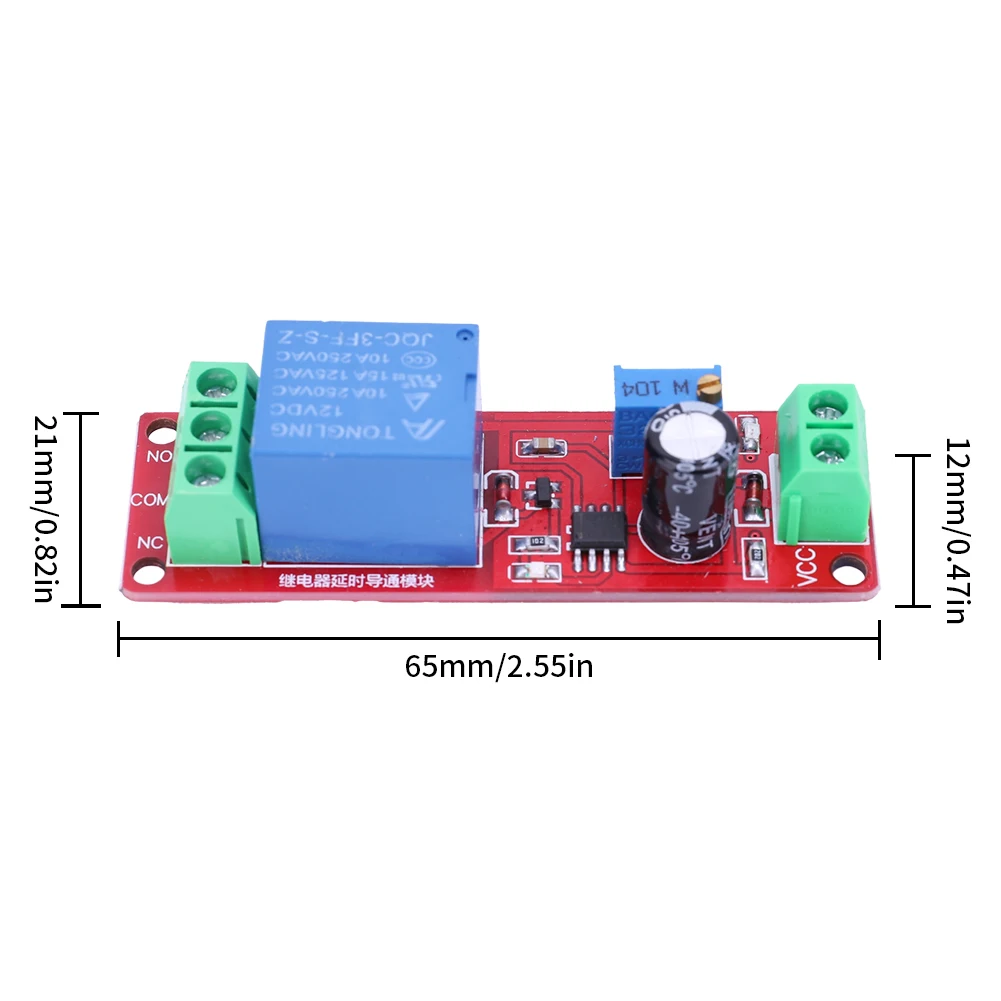 DC 12V ปรับโมดูลตัดการเชื่อมต่อ NE555 สวิตช์ควบคุมตัวจับเวลาหน่วงเวลา Monostable สําหรับยานยนต์
