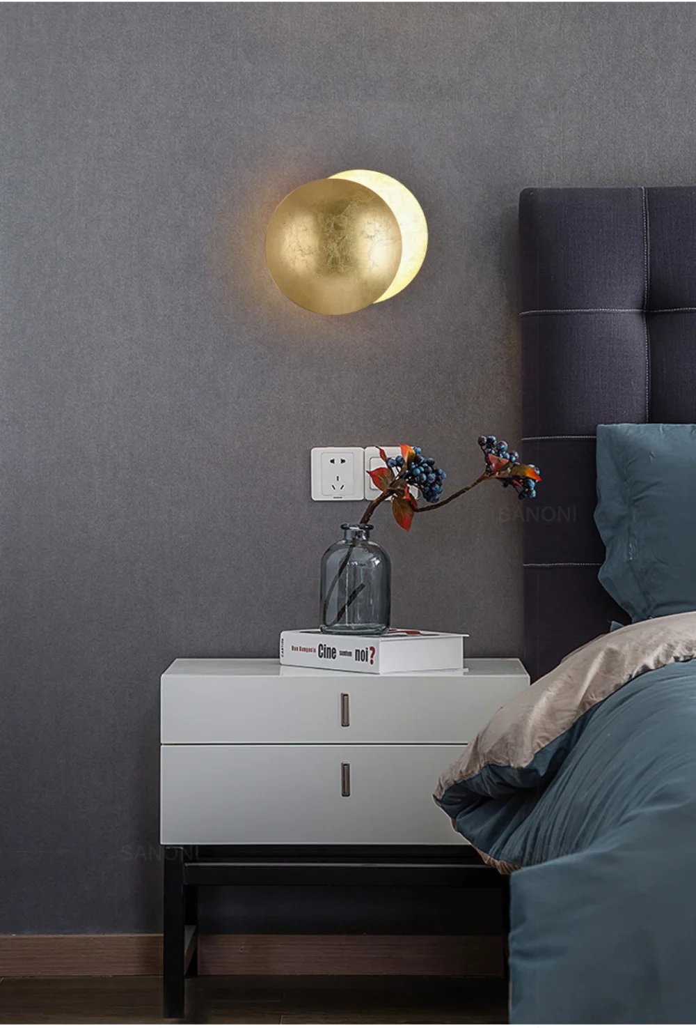 Modern LED Aisle Wall Lamp for Bedroom Bedside Living Room Stairs Corridor Eclipse Sconce Home Decor Lighting Fixture Luster