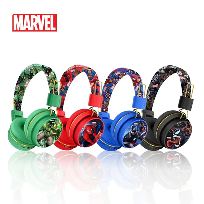 Marvel Bluetooth earphones Spider Man Captain America wireless Bluetooth earphones HIFI ultra long standby children's cartoon