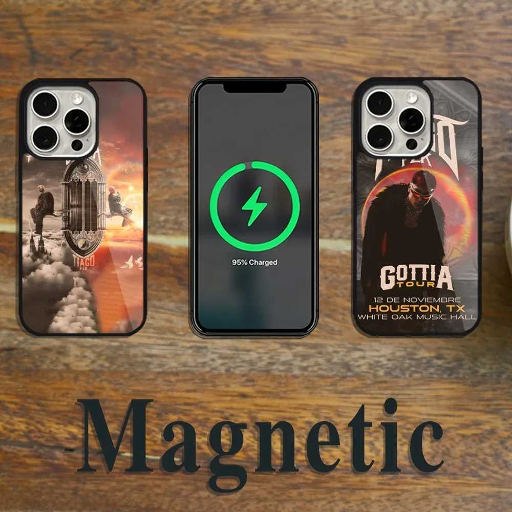 T-Tiago PZK Rapper Gotti A Phone Case Magsafe Magnetic For iPhone 11 12 13 14 15 Pro Max Plus Wireless Charging