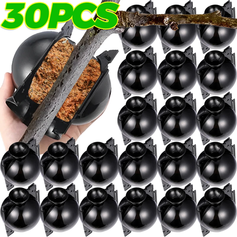 5/30PCS Plant Rooting Ball Grafting Rooting Box Breeding Case High Pressure Plant Root Growing Box For Garden Planting Supplies