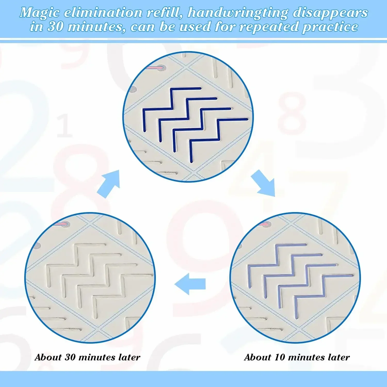 4 Books Magic Writing Book in Spanish Calligraphy Notebook Montessori Kids Reusable Educational Calligraphic Letter Practice Toy