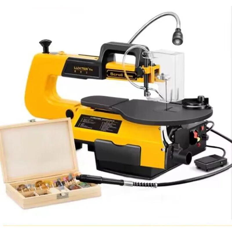 NEW 16 Inch LED Electric Jig  Bench  Woodworking Wire Engraving Machine Speed Adjustable Cutting Machine Table