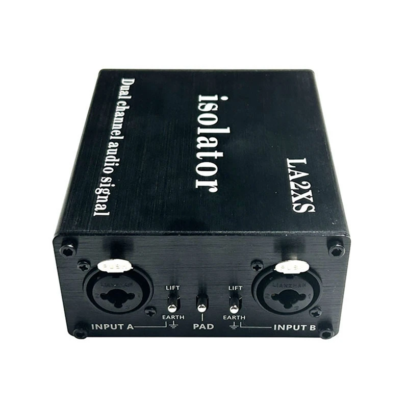 1Pcs Noise Reduction Filter Eliminates Current Noise Dual-Channel 6.5 XLR Mixer Audio Isolator LA2XS