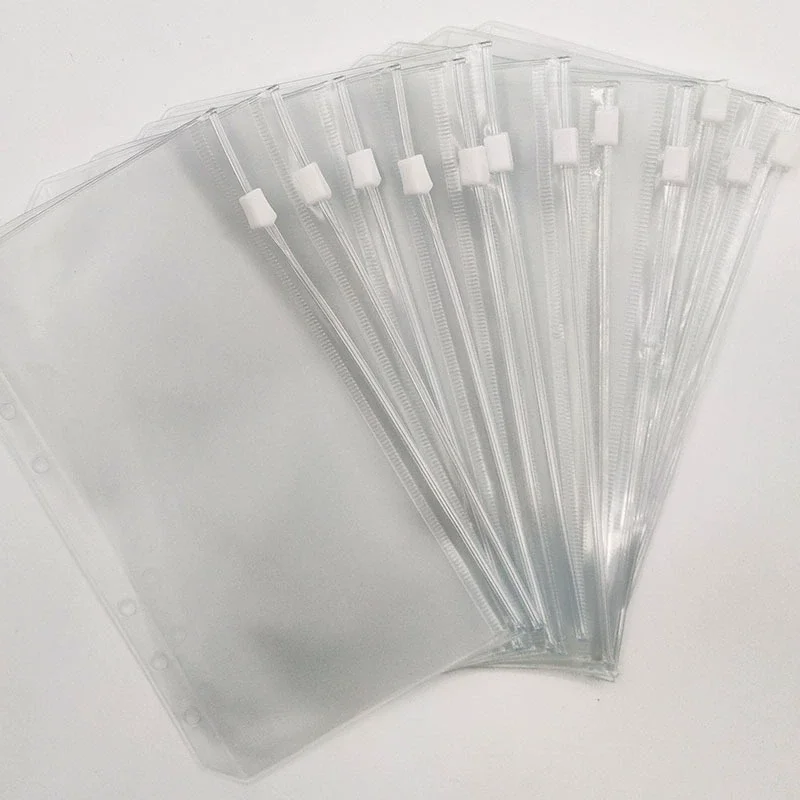 

1 шт. водонепроницаемые A6 A5 A7 карманы для переплета с 6 отверстиями водонепроницаемые ПВХ денежные бюджетные конверты на молнии сумки для переплета для ноутбука