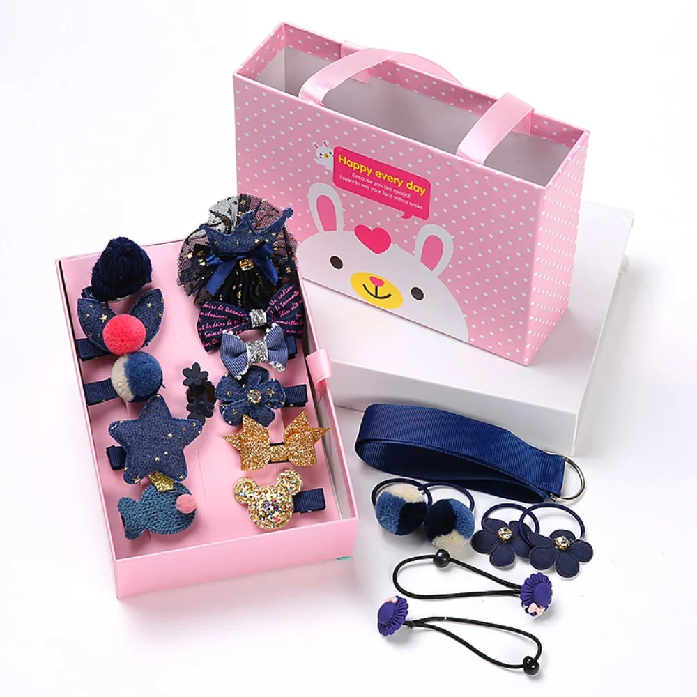 

18 Pieces 18 Pieces Baby Hair Accessories Set Box New Design Princess Headdress Princess Style Colorful Barrettes