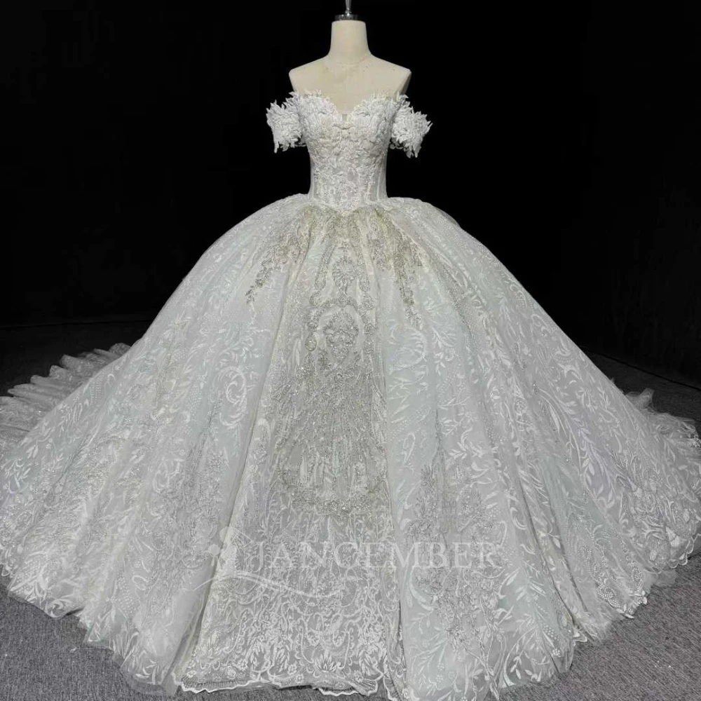 

Изысканное индивидуальное свадебное платье 2026 года в форме сердца с короткими рукавами, бальное платье Robe De Mariée, свадебные платья Vestidos De Novia