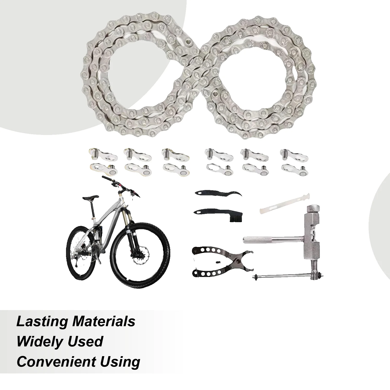 

Chain For Bike Road Bike Chain Kit Quick Release Link Heavy Duty Replacement Cycling Accessories For Dirt Beach Cruiser