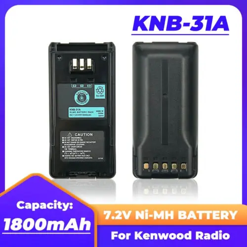 

NEW 7.2v 1800mAh NI-MH Battery Pack KNB-31A for Radio Walkie Talkie KENWOOD TK-2180 TK-3180 TK-5210 Two Way Radio