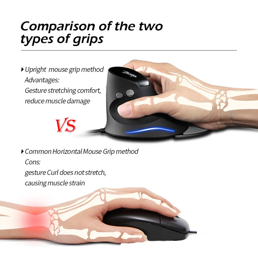 ماوس ألعاب سلكي مستقيم ، 6 أزرار ليد ، ماوس ألعاب مكتبي ، ماوس مكتبي ،