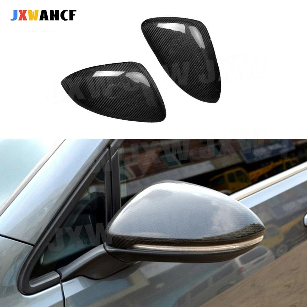 

JXWANCF for Volkswagen VW Golf 7 MK7 GTI R 2014-2018 Replacement Style Carbon Fiber Rear View Mirror Cover Add On Style