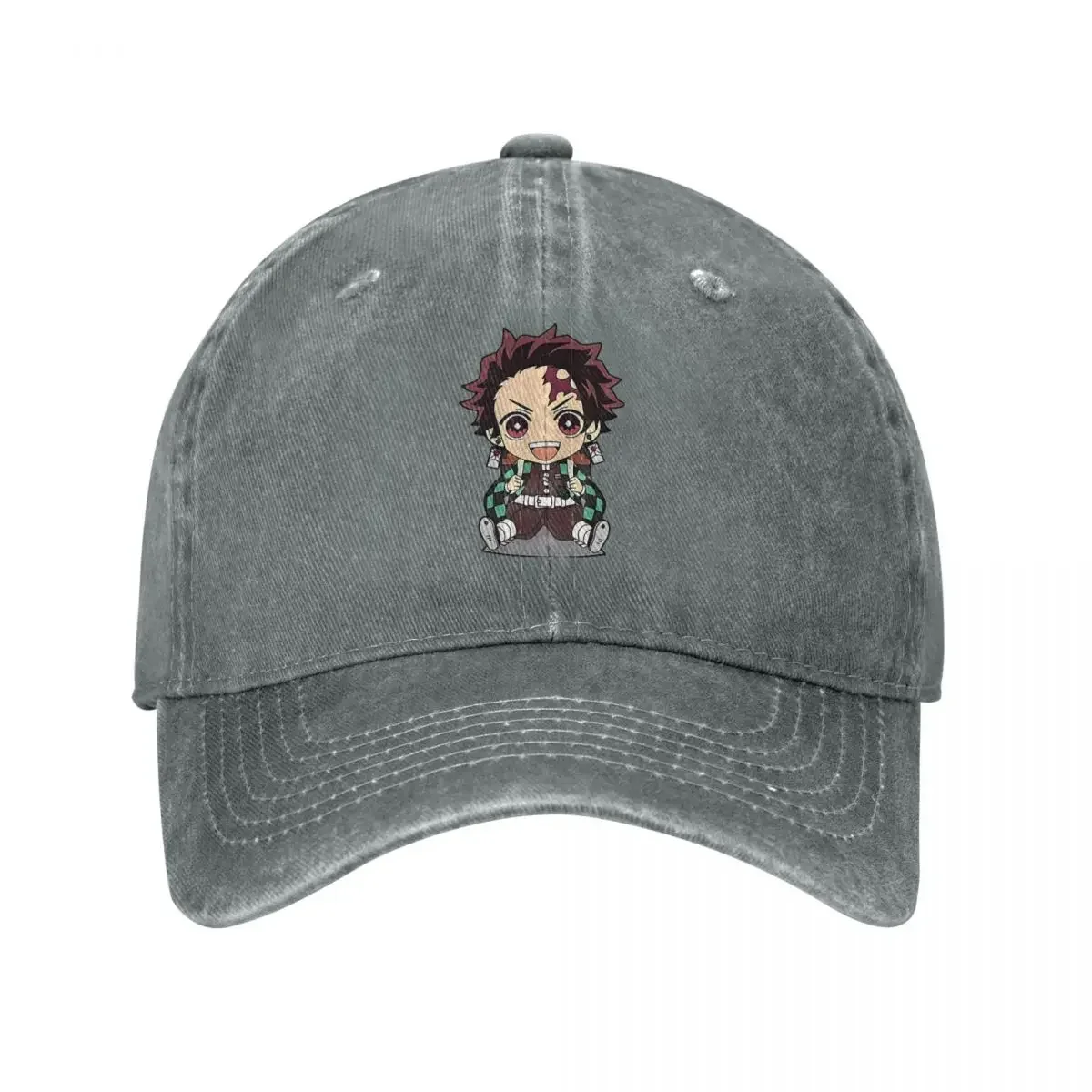 Tanjiro Kamado Demon Slayers Anime Men Women Baseball Cap Comic Distressed Washed Caps Hat Vintage Outdoor Workouts Snapback Hat