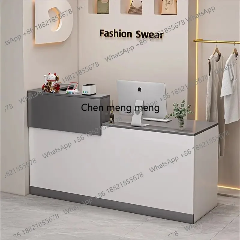 

Beauty Institute Reception Desk Luxury Front Modern Small Reception Desk Coffee Shop Counter Comptoir Caisse Corner Furniture