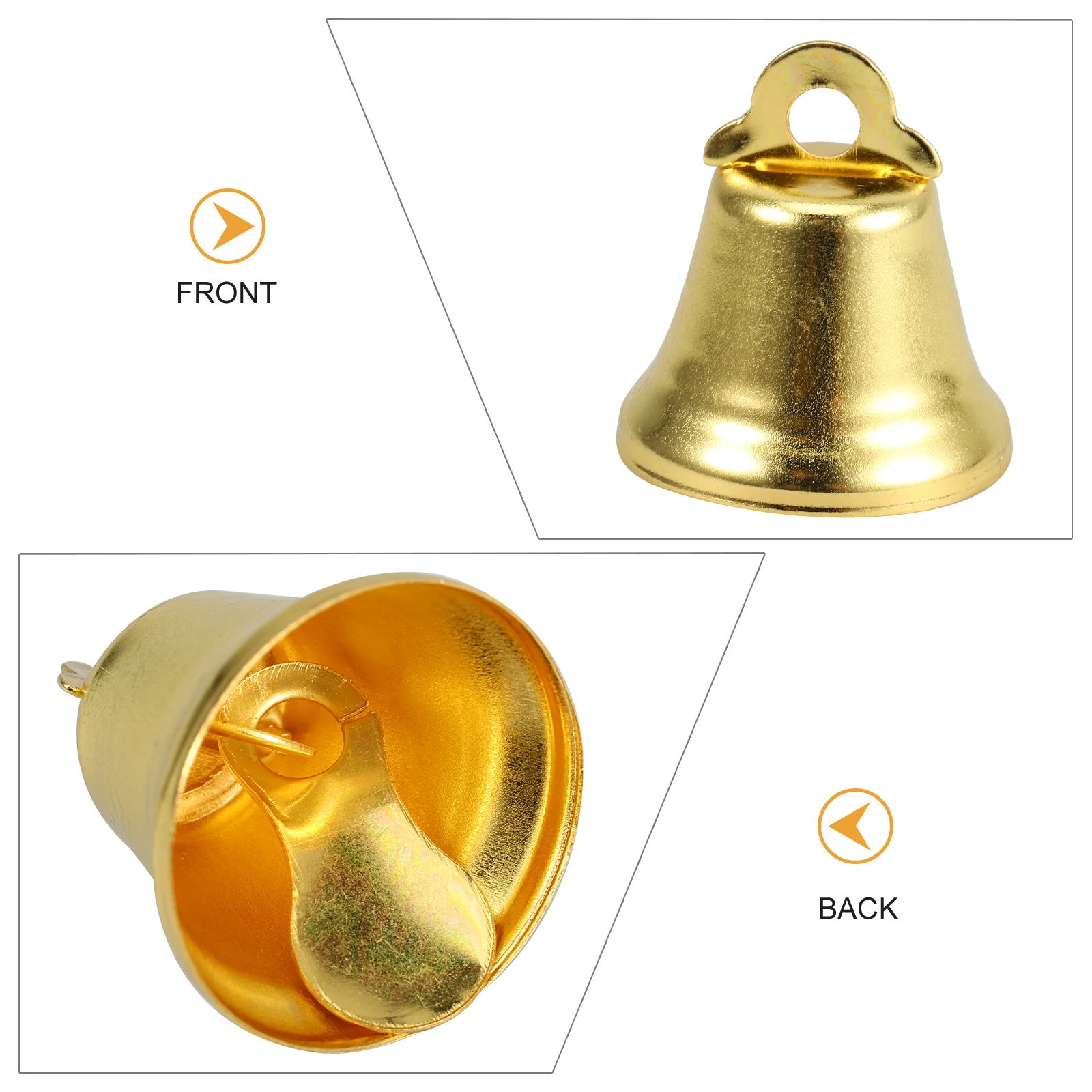 

20 Pcs The Bell Bells for Decoration Christmas Crafts Exquisite Iron Diy Charms