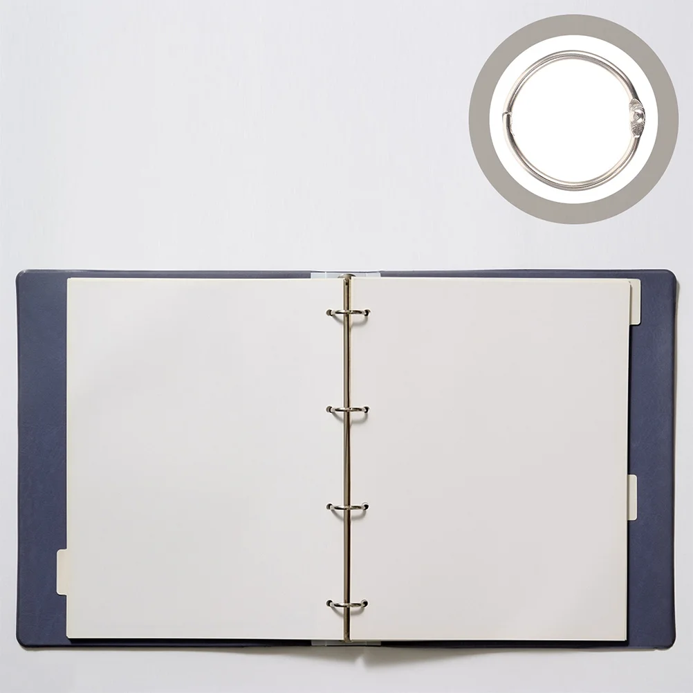 

60pcs Metal Binder Rings For Office School Home Stationery Supplies Loose Leaf Binder Buckles Notebook Clip Rings