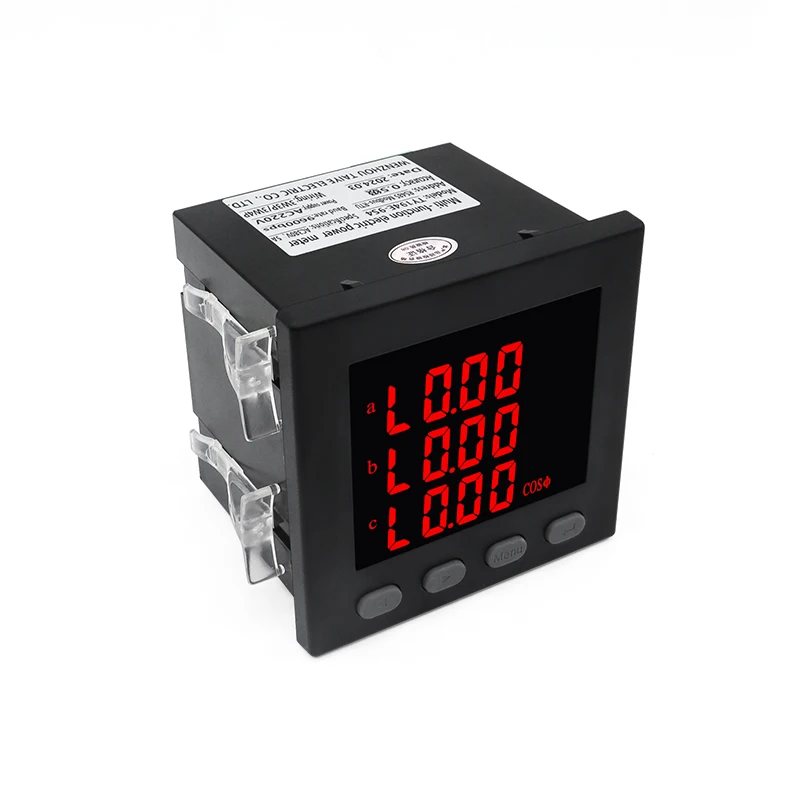 LED Three Phase Multifunctional Electricity Meter With RS485 AC220V 3P4W V A W kWh COS Hz Var Power Meter