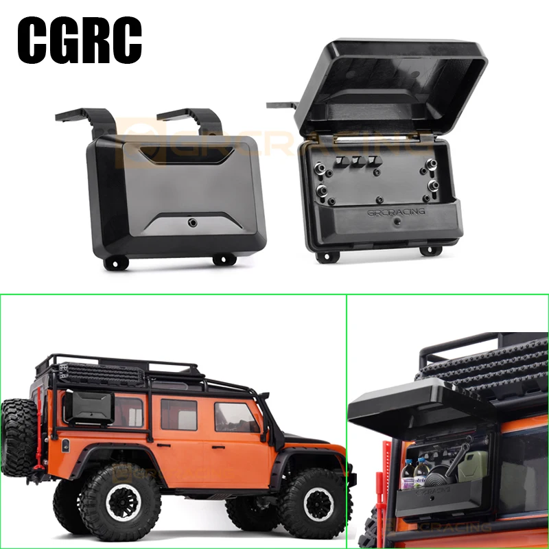 

1PCS Plastic Side Window Toolbox Luggage For 1/10 RC Crawler Car Traxxas TRX4 Defender Ford Bronco SCX10 90046 DIY refit Parts