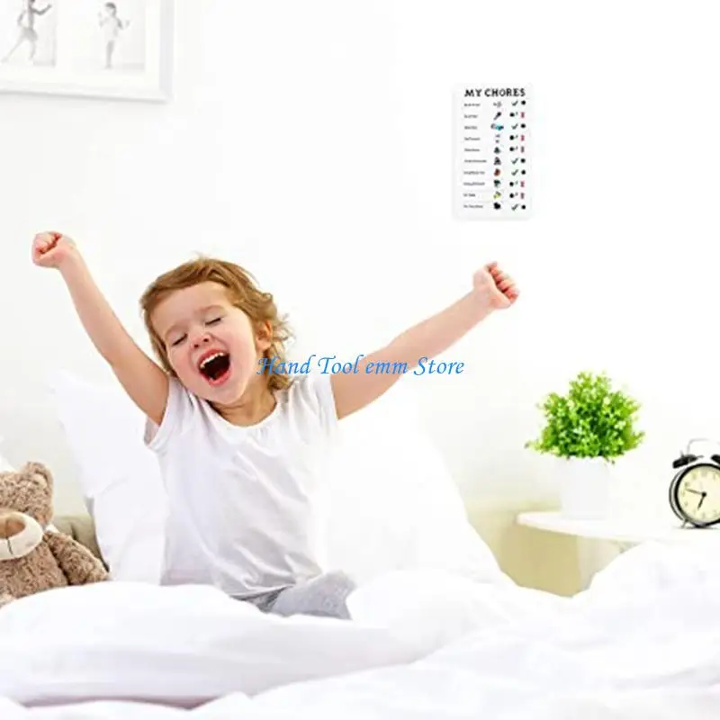 H37F My Chores Checklist Board Portable RV Checklist Board Practical Adjustable Removable Elder Daily Care Checklist Board
