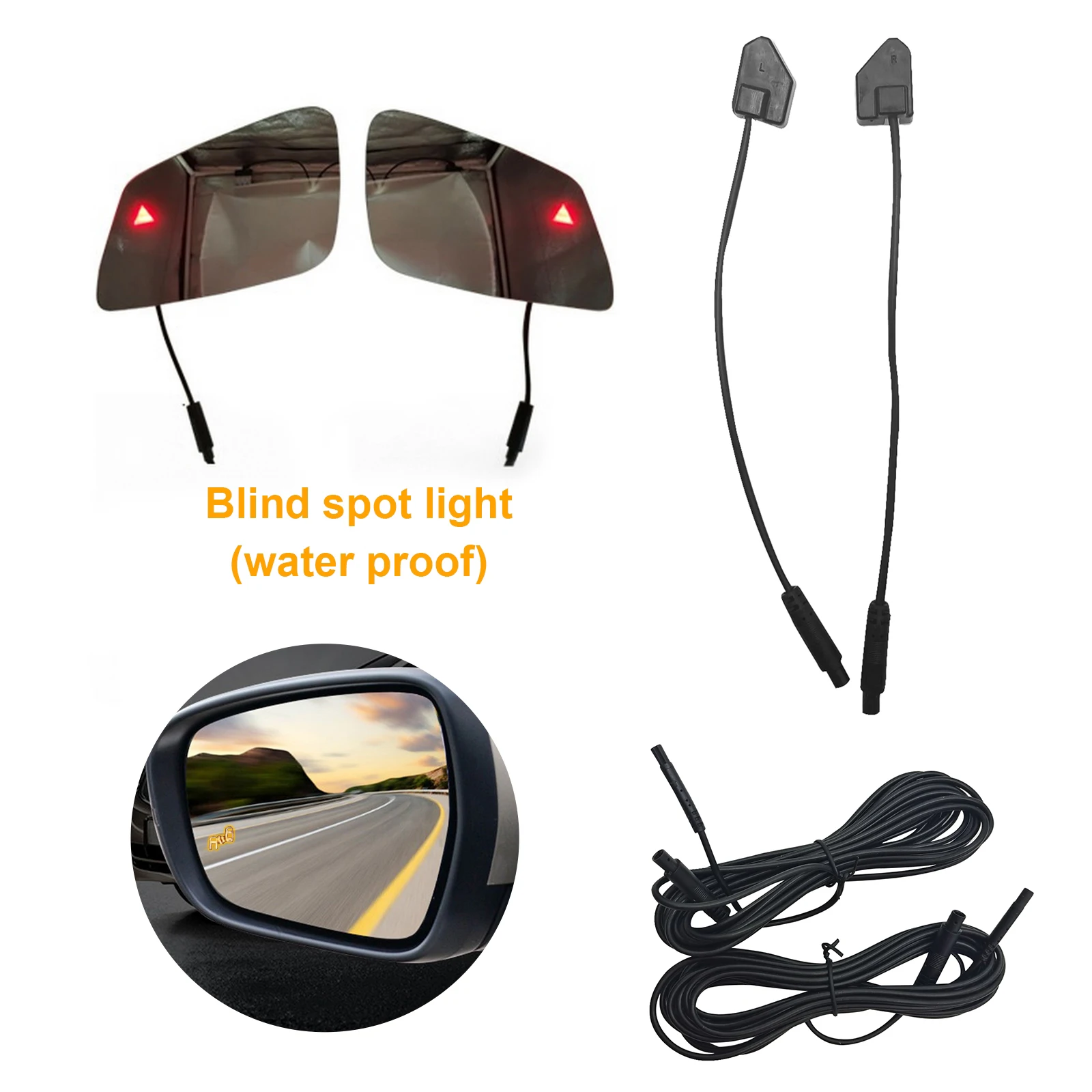 BSD Car Blind Spot Detection System Vehicle Warning Light Alarm Safety Driving Radar Change Lane Aided Parking Blind Spot System