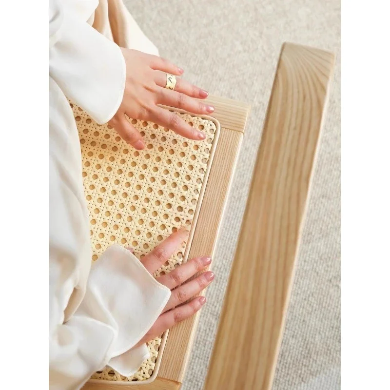 Sessel, handgefertigter Arbeits-Freizeitstuhl aus Rattan-Eschenholz