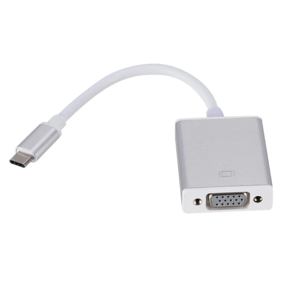 Same Screen Cable Type C To VGA Adapter Converter 24pin Connector 10Gbps Mini Size Type-C 3.1 for Tablets/Monitor/Projector/TV